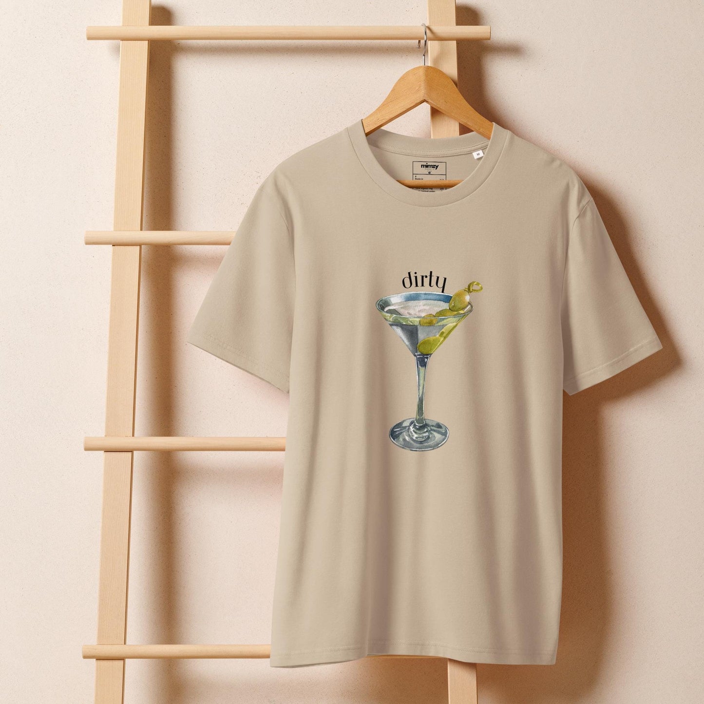 Dirty Martini Unisex organic ribbed neck t-shirt