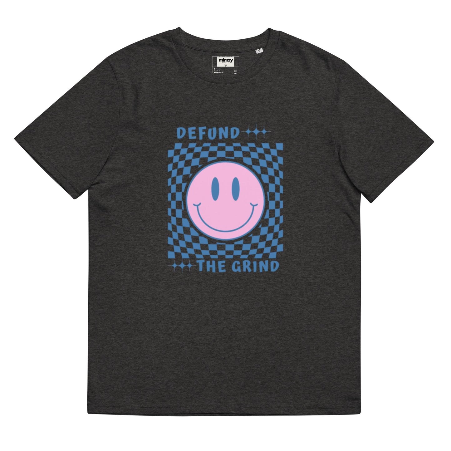 Defund the Grind Unisex organic ribbed neck t-shirt