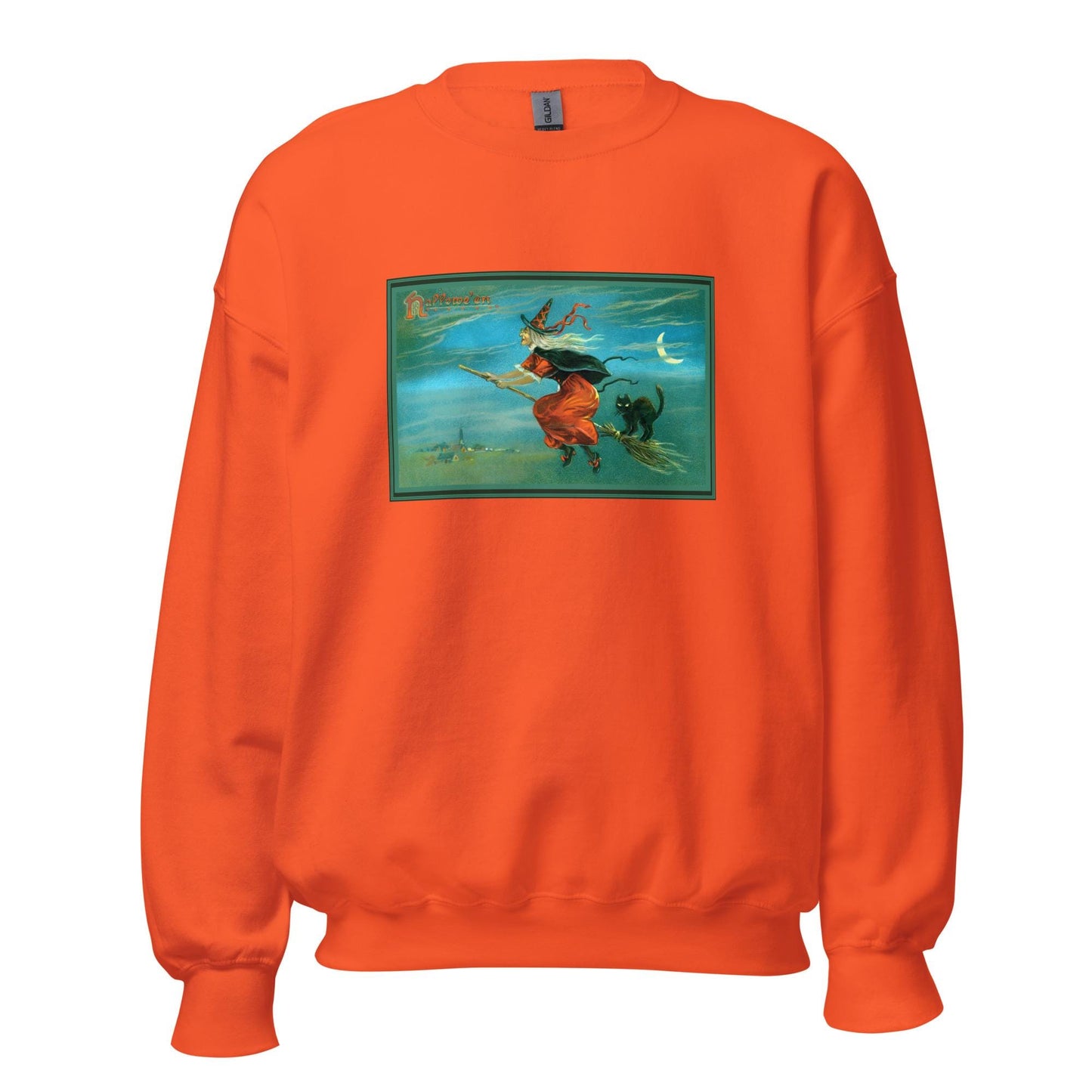 Witch Vintage Postcard Unisex Sweatshirt