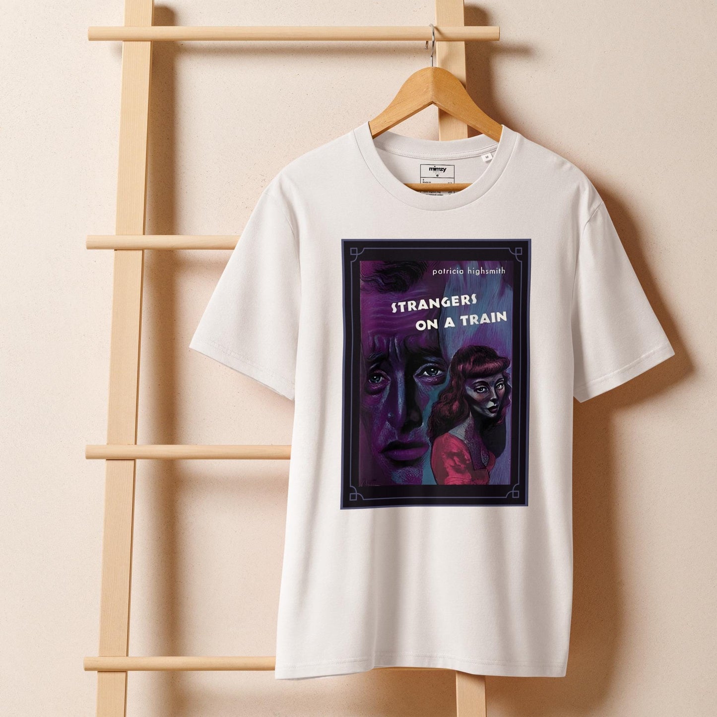 Strangers on a Train Unisex organic ribbed neck t-shirt