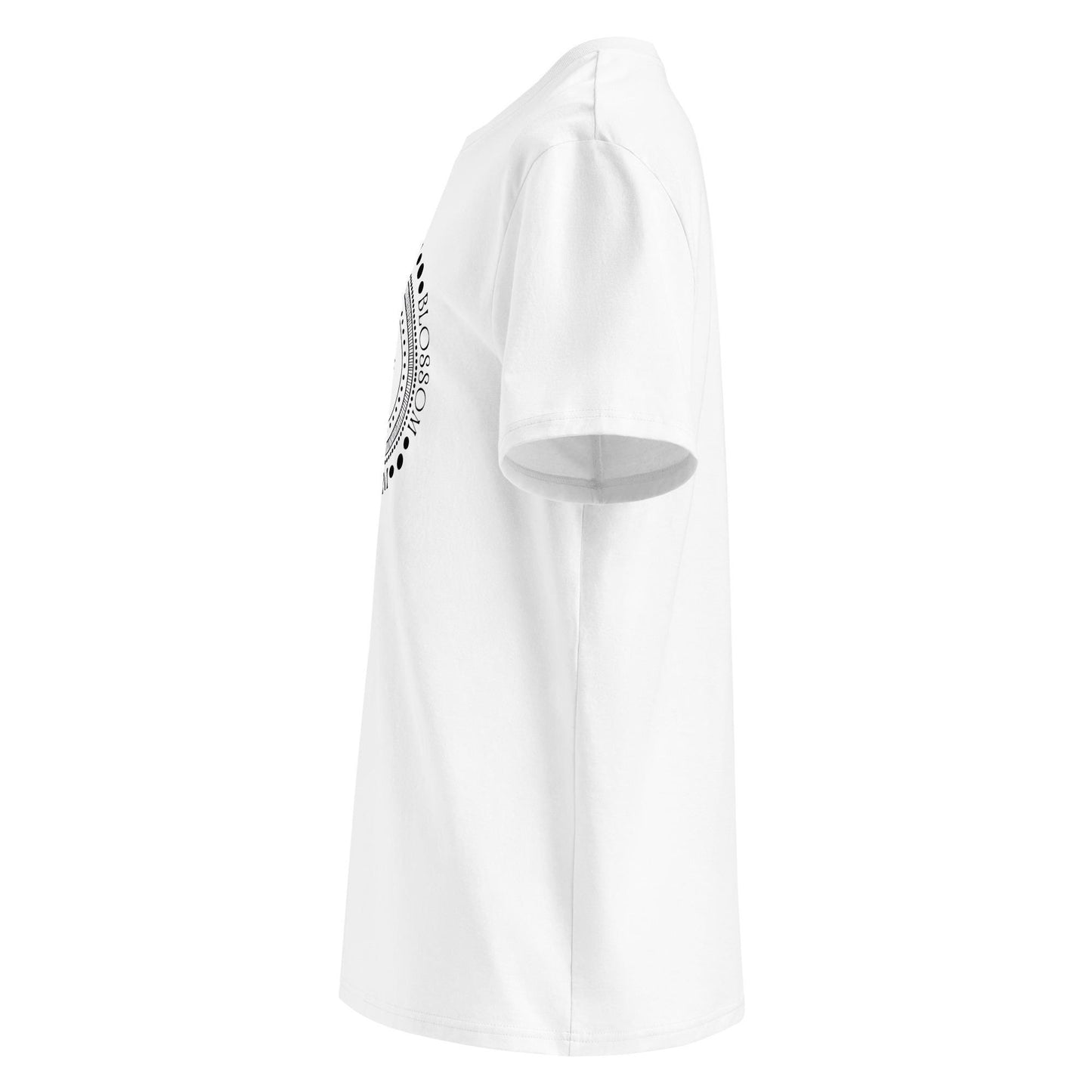 Begin, Bloom, Blossom, Become Unisex organic ribbed neck t-shirt