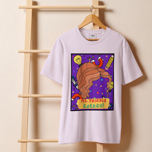 Ms. Frizzle Energy Unisex organic ribbed neck t-shirt