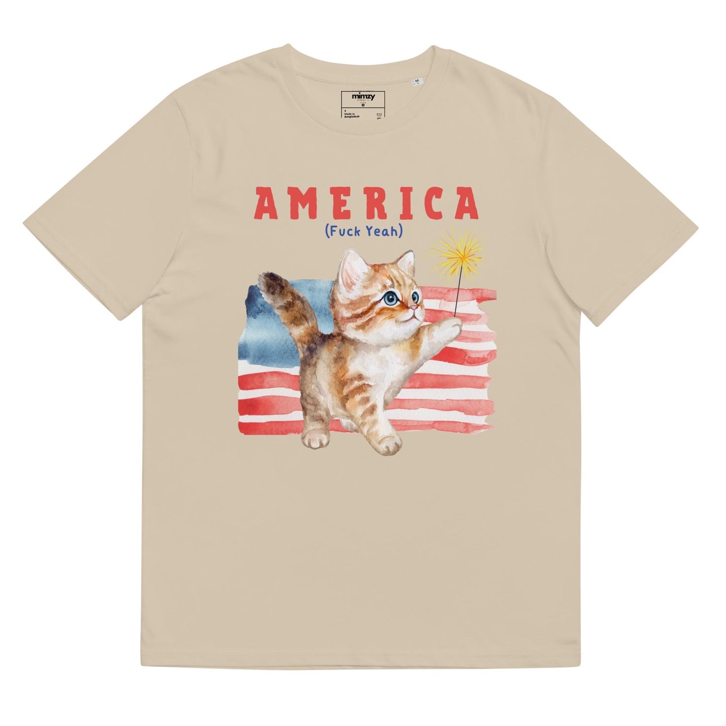 America Fuck Yeah Unisex organic ribbed neck t-shirt