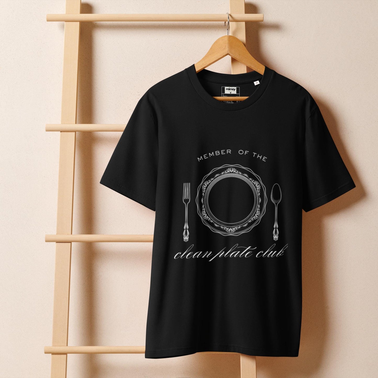 Clean Plate Club Unisex organic ribbed neck t-shirt