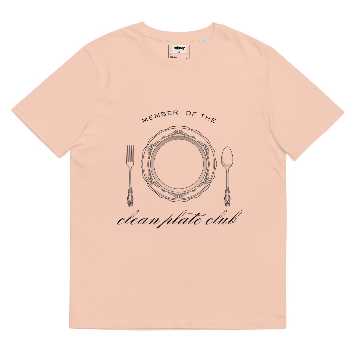 Clean Plate Club Unisex organic ribbed neck t-shirt
