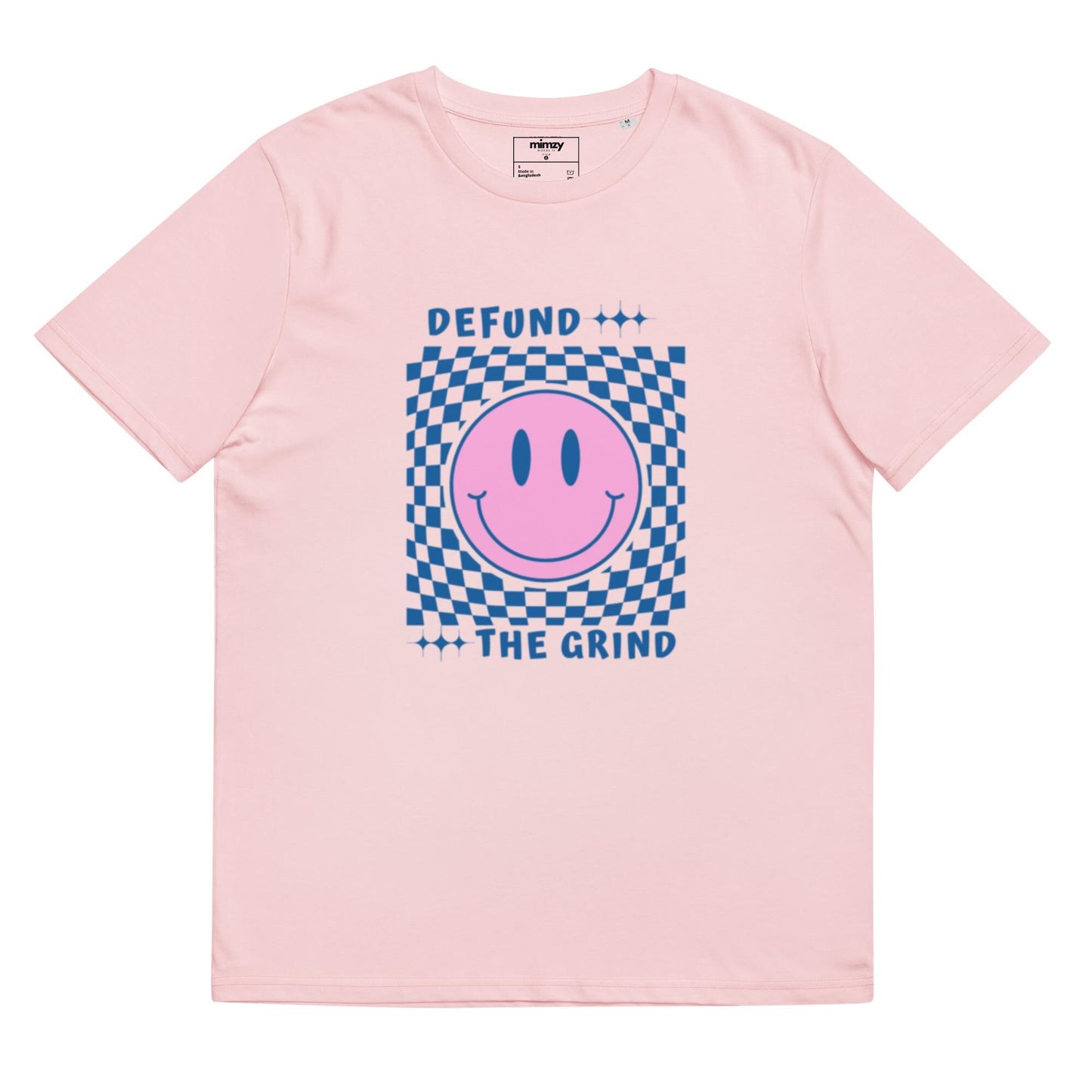 Defund the Grind Unisex organic ribbed neck t-shirt