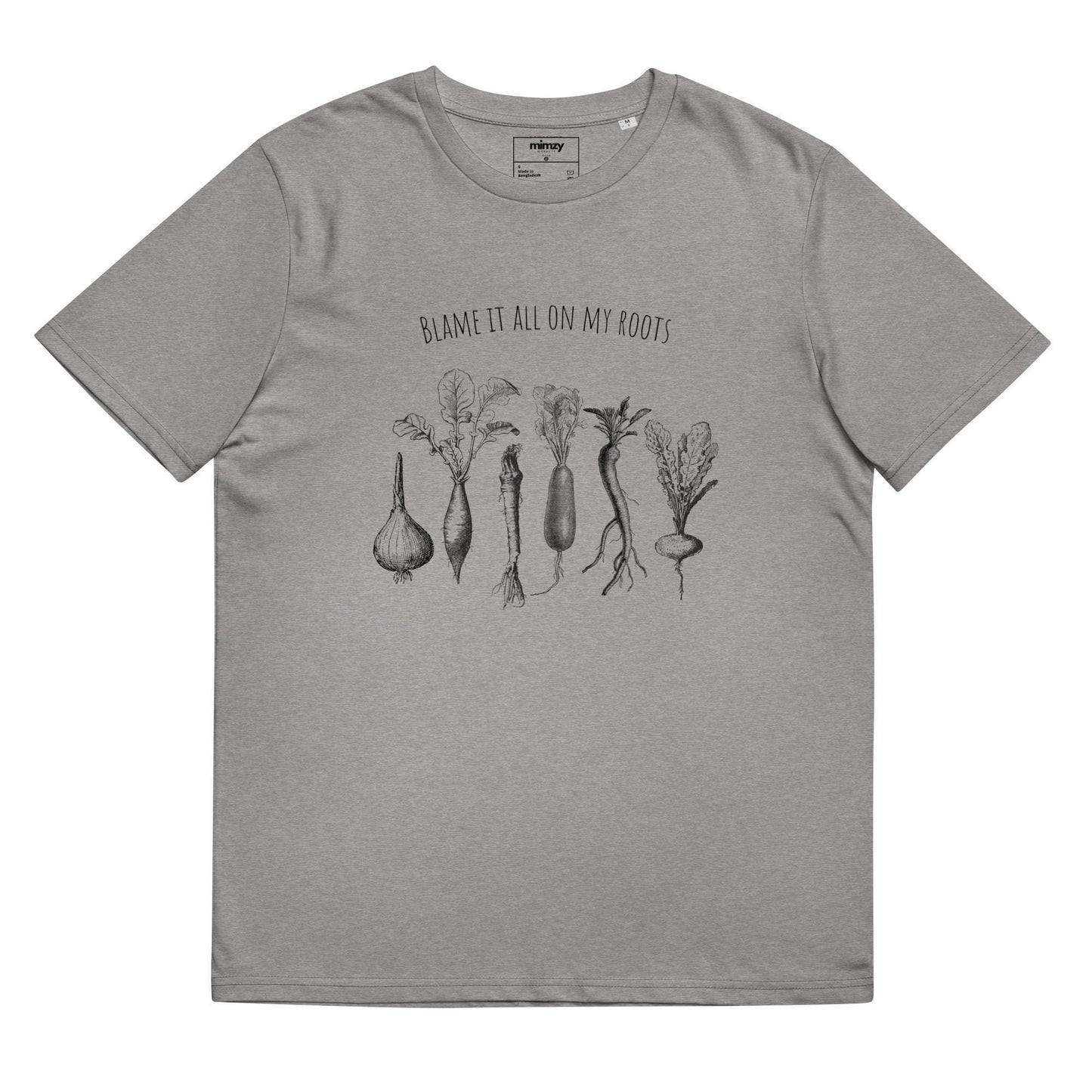 Blame it on my Roots Unisex organic ribbed neck t-shirt