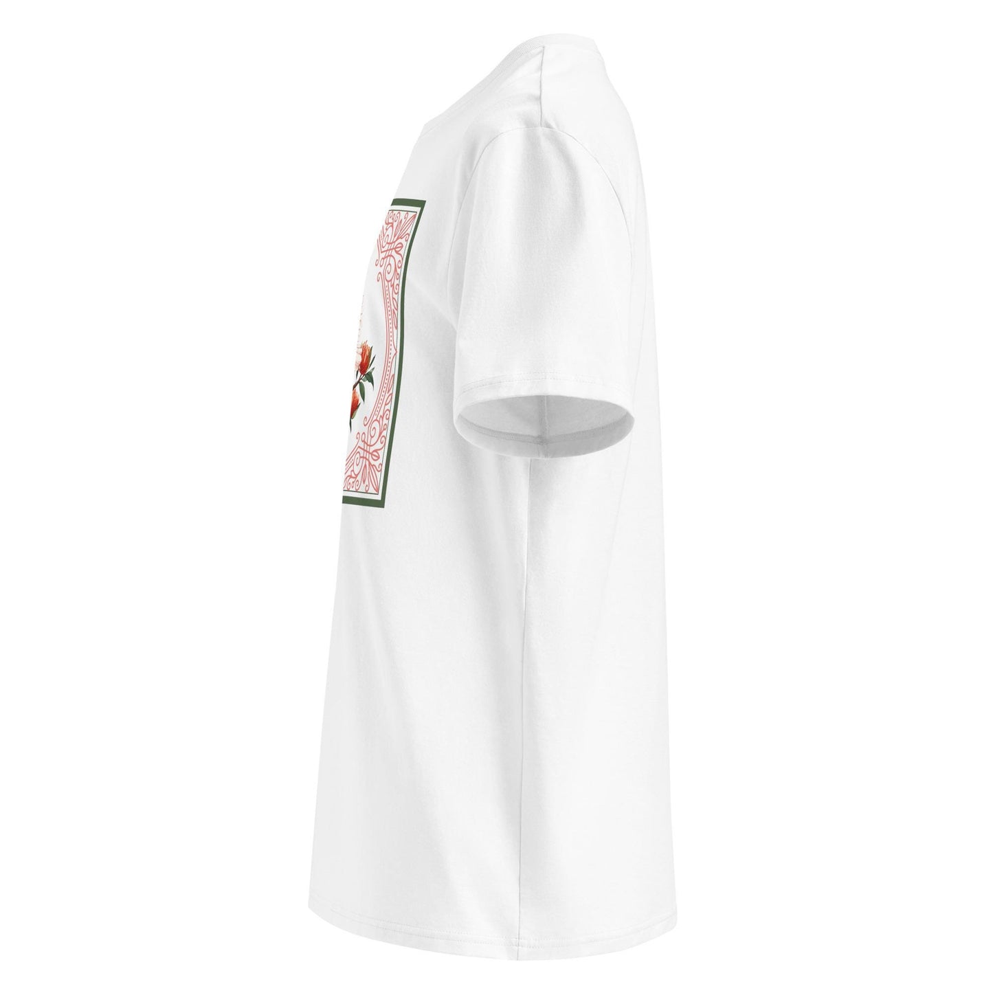 Pink Cockatoo Unisex organic ribbed neck t-shirt