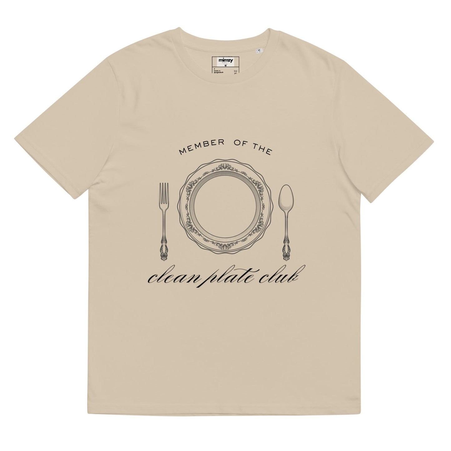 Clean Plate Club Unisex organic ribbed neck t-shirt
