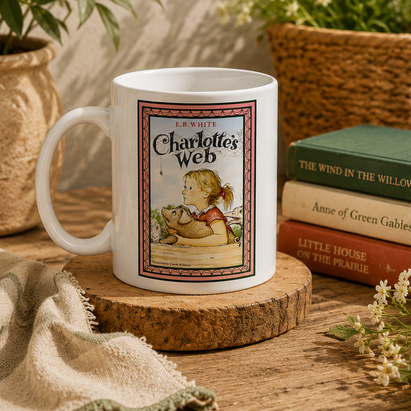 Charlotte's Web White glossy mug