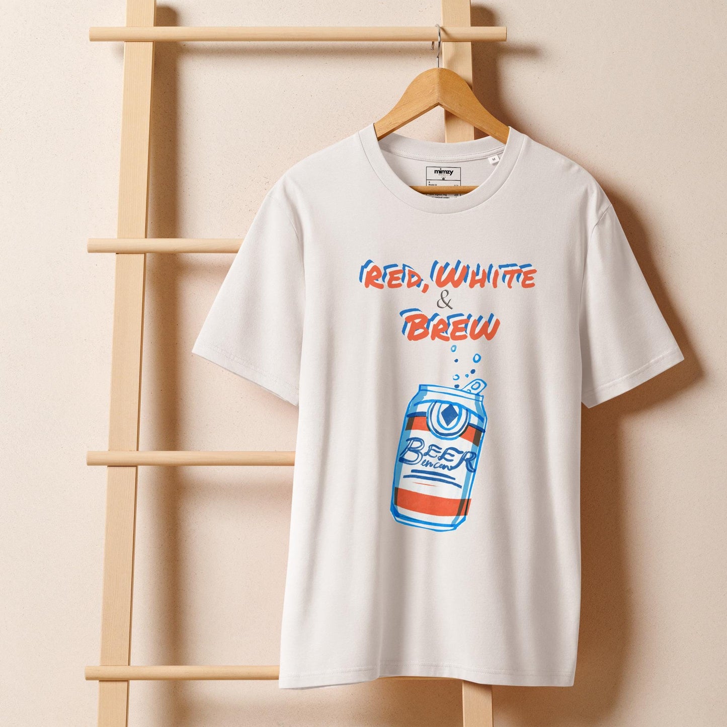 Red, White & Brew Unisex organic ribbed neck t-shirt
