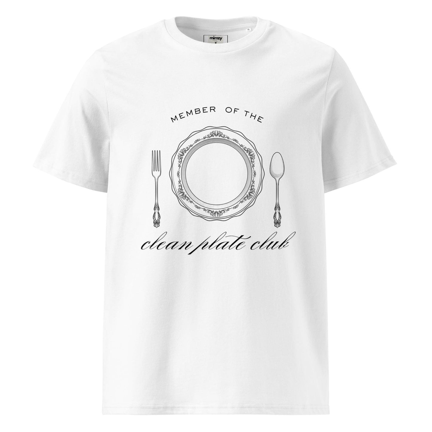 Clean Plate Club Unisex organic ribbed neck t-shirt