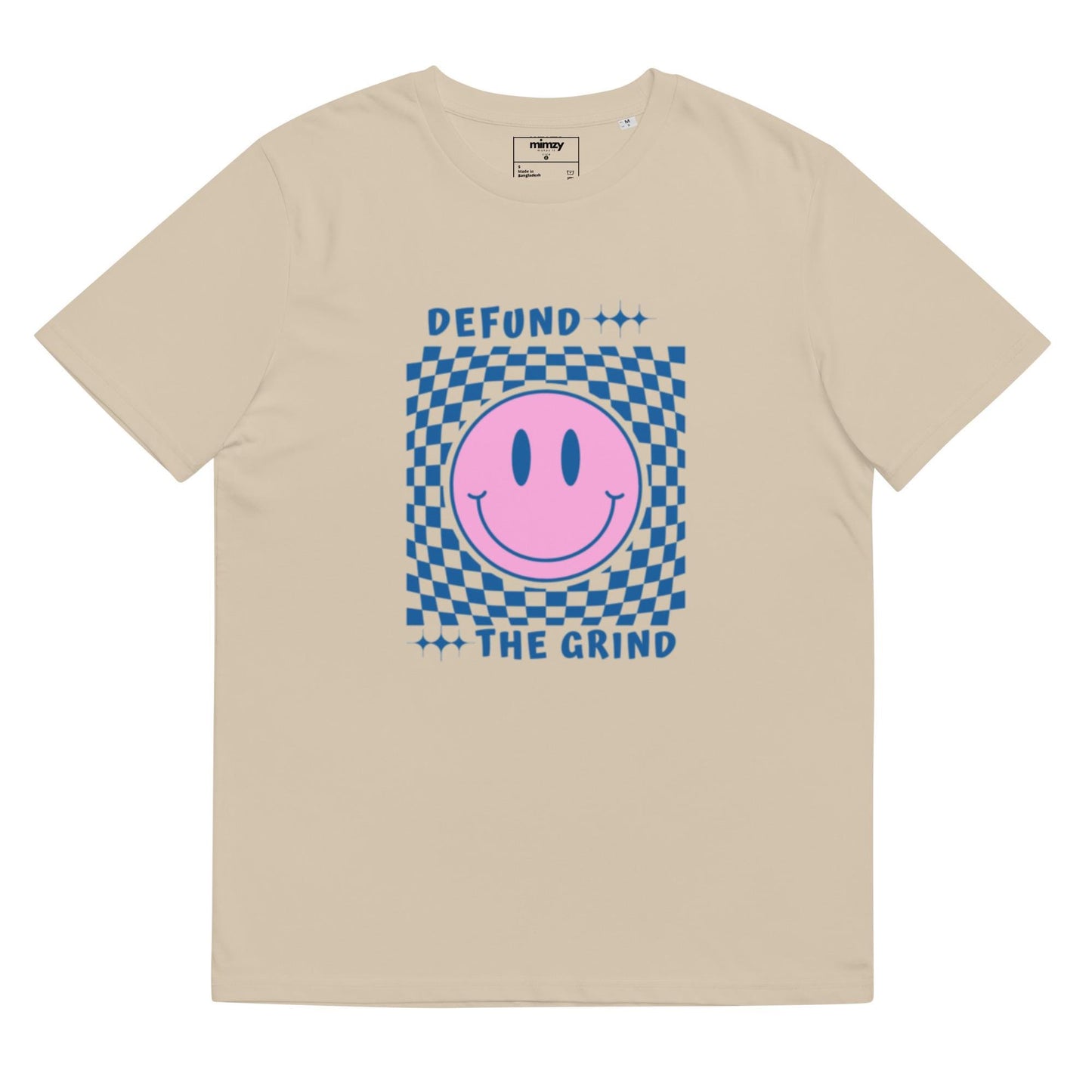 Defund the Grind Unisex organic ribbed neck t-shirt
