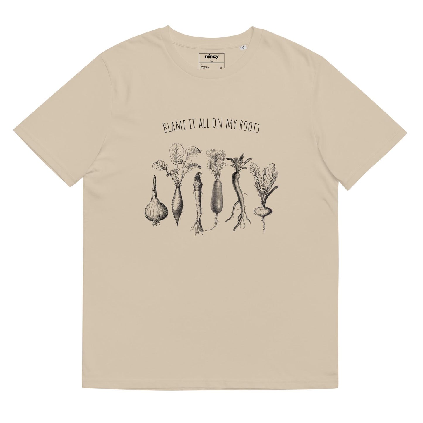 Blame it on my Roots Unisex organic ribbed neck t-shirt