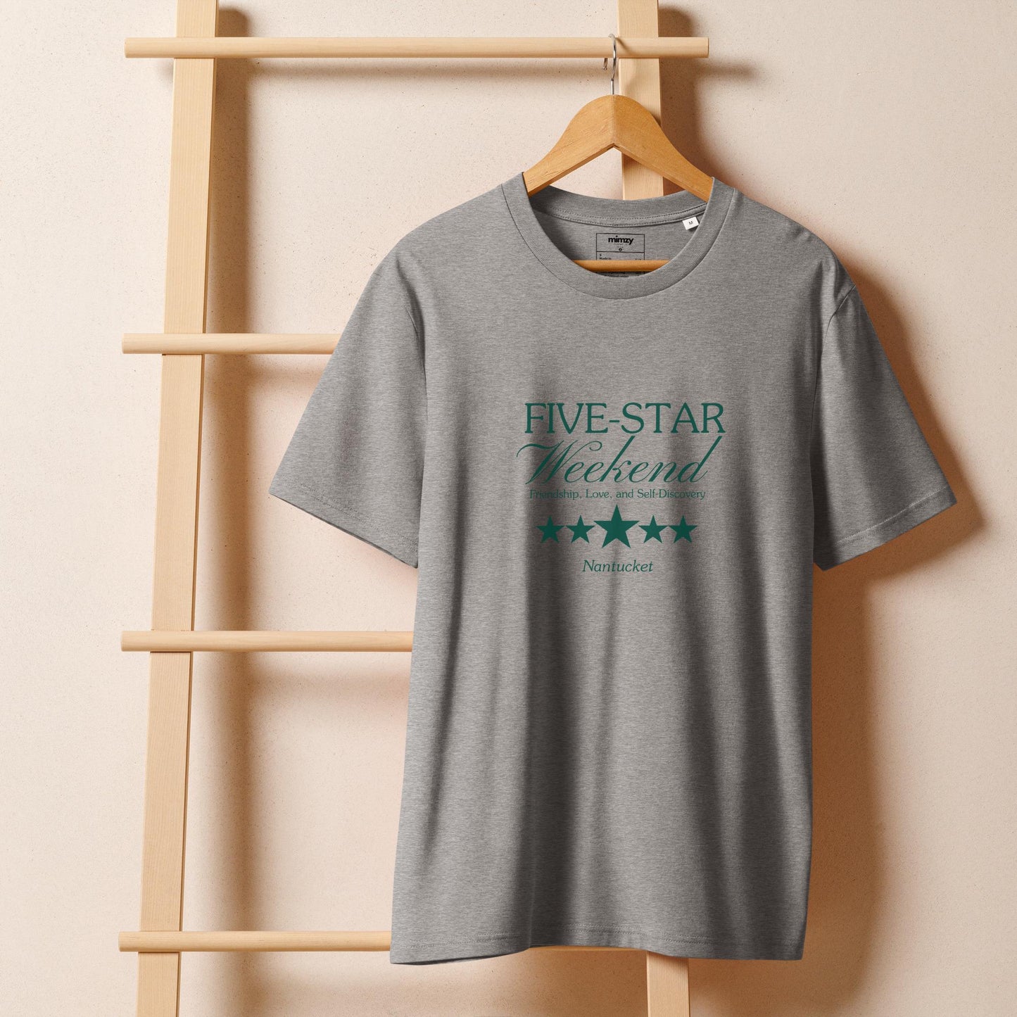 Five Star Weekend Unisex organic ribbed neck t-shirt