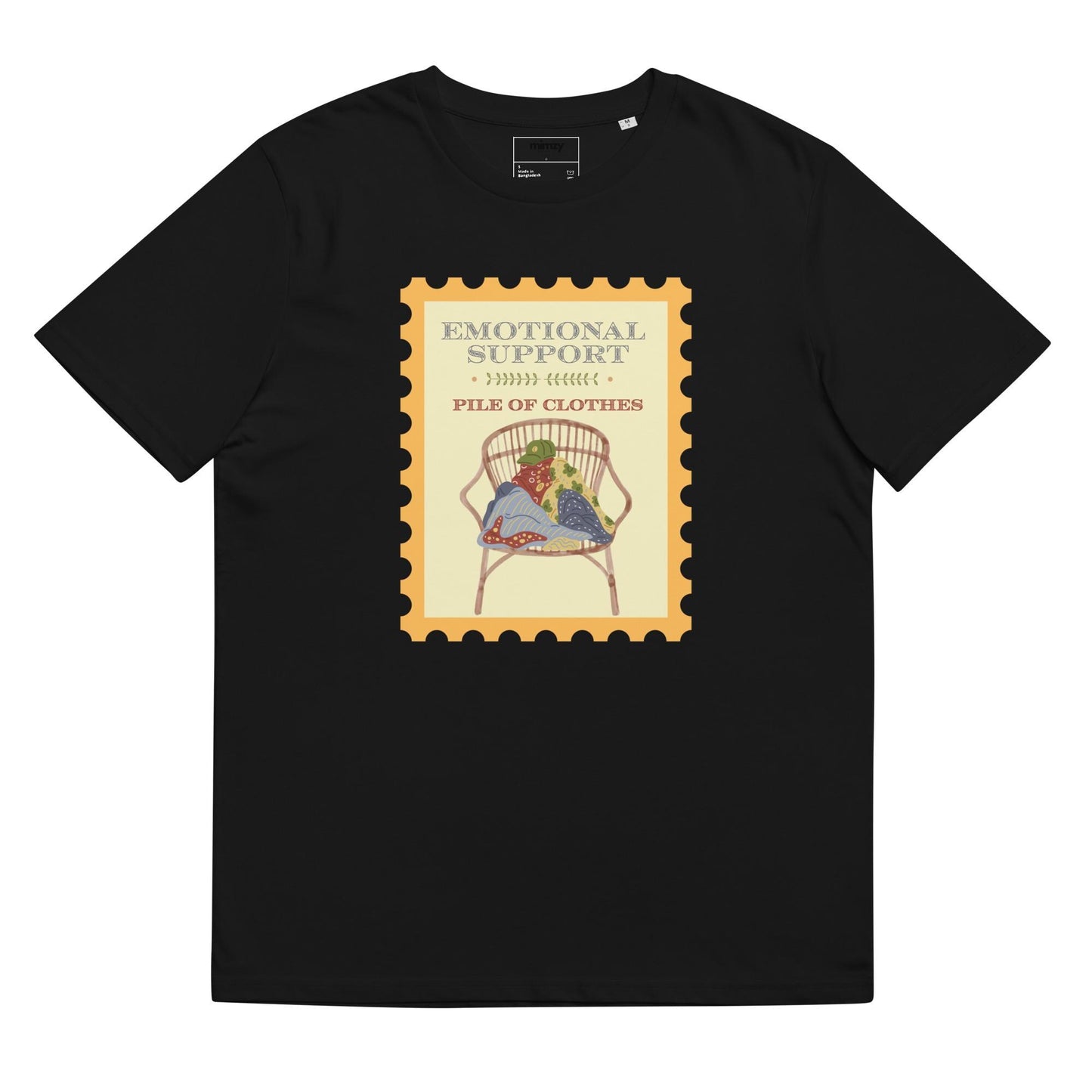 Emotional Support Unisex organic ribbed neck t-shirt