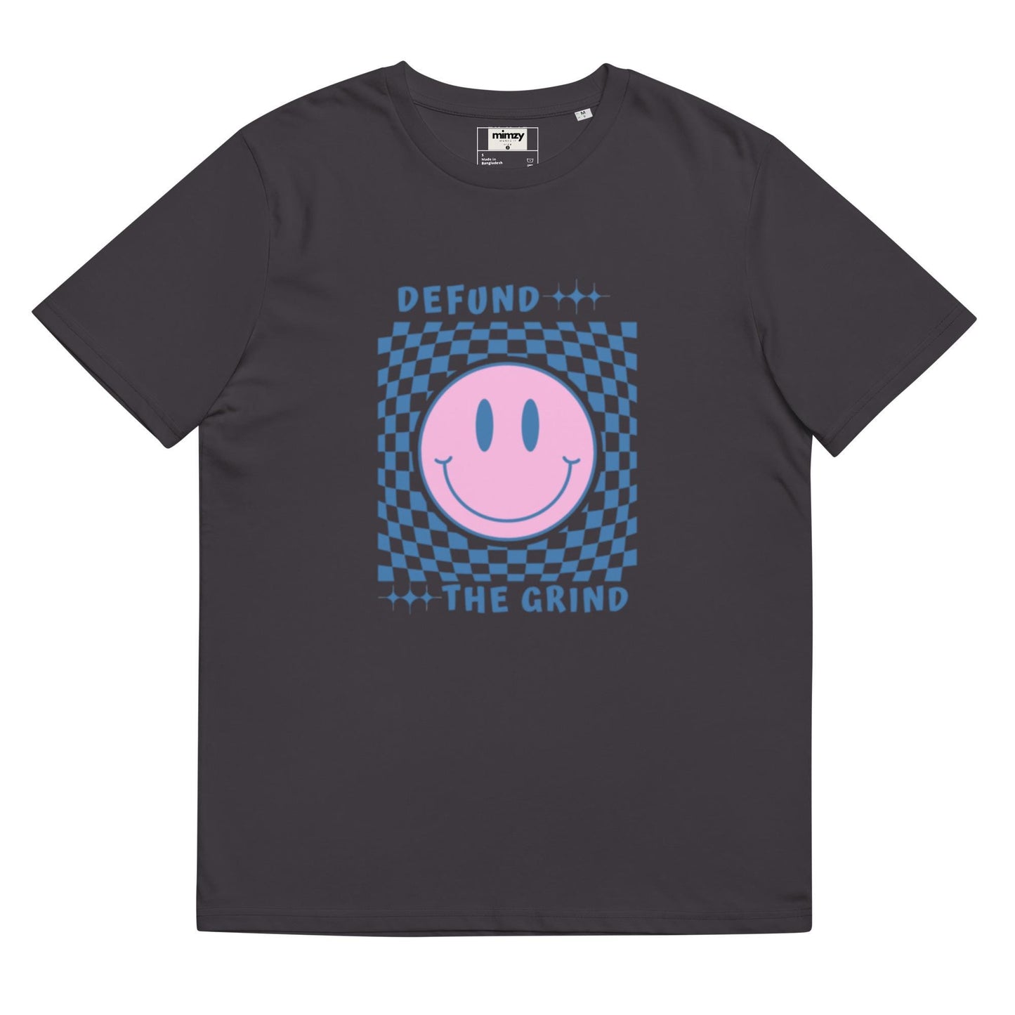 Defund the Grind Unisex organic ribbed neck t-shirt