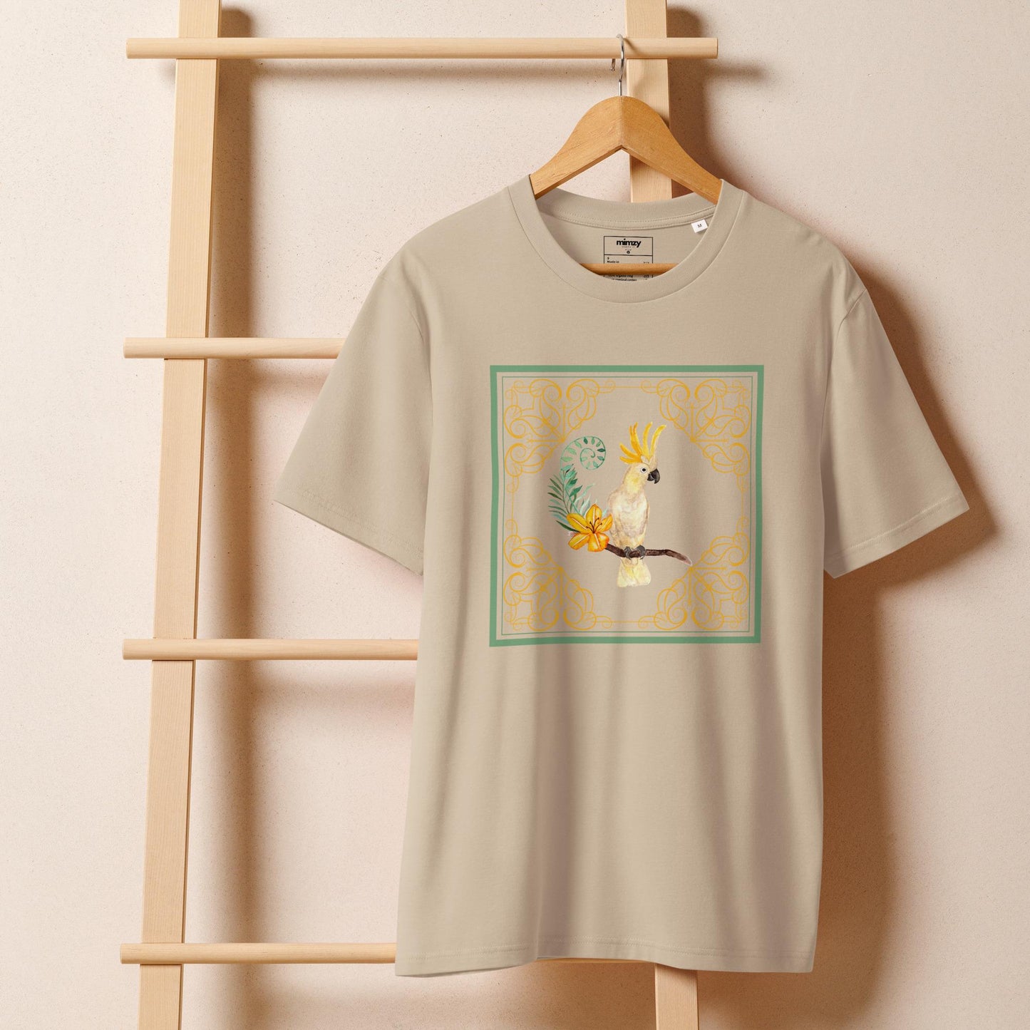 Cockatoo Unisex organic ribbed neck t-shirt