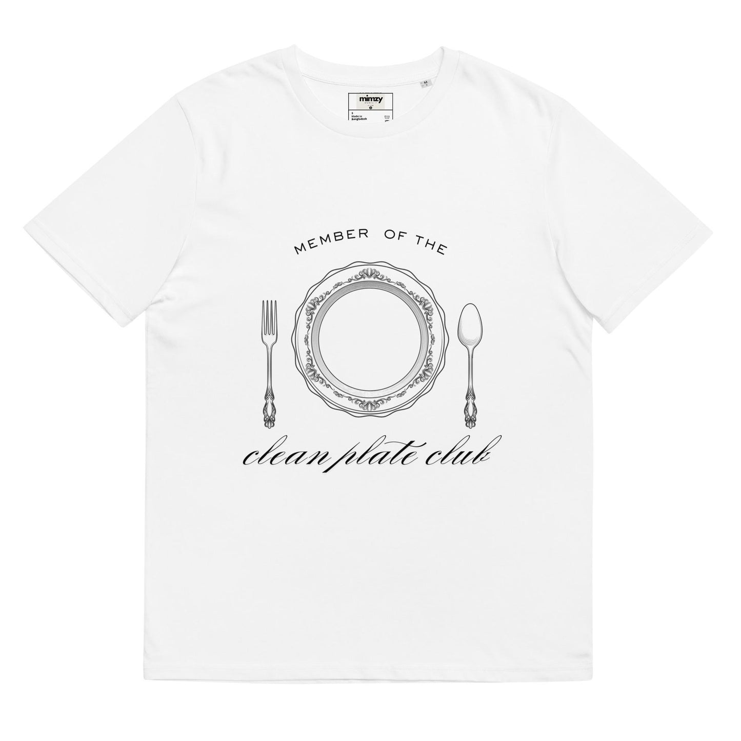 Clean Plate Club Unisex organic ribbed neck t-shirt