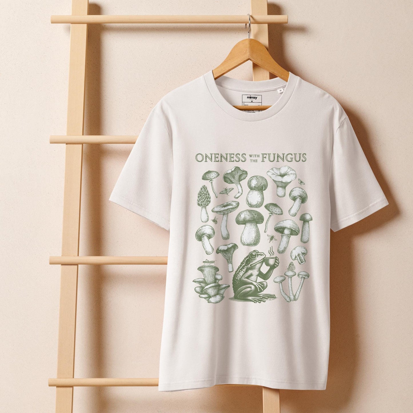 Oneness with the Fungus organic ribbed neck t-shirt