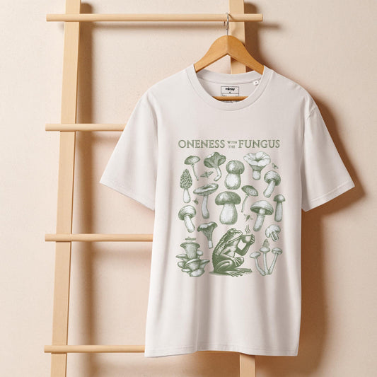 Oneness with the Fungus organic ribbed neck t-shirt